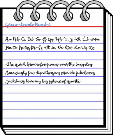 Green afocado Regular Font