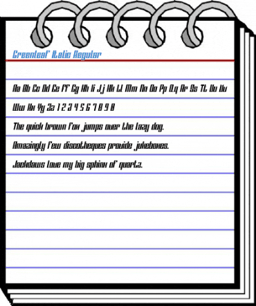 Greenleaf Italic Regular Font