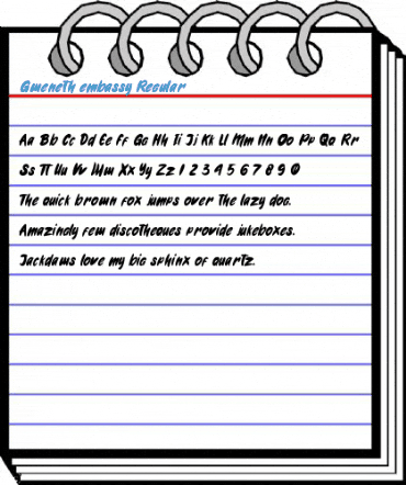 Gweneth embassy Regular Font