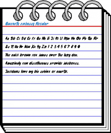 Gweneth embassy Regular Font