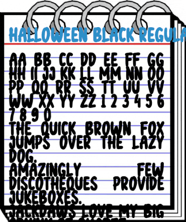 halloween black Font