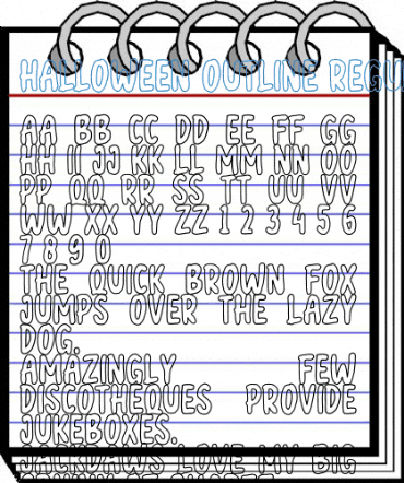 halloween outline Regular Font