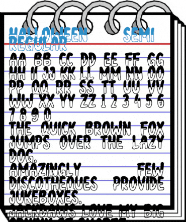 halloween semi black Regular Font