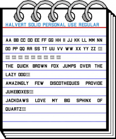 Halvert Solid Personal Use Regular Font