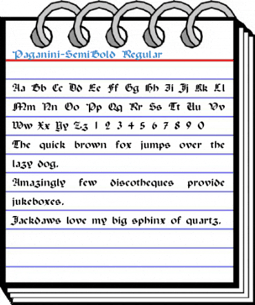 Paganini-SemiBold Regular Font
