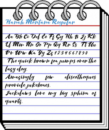 Hanah Montana Regular Font