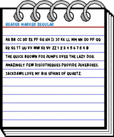 Header Marker Regular Font