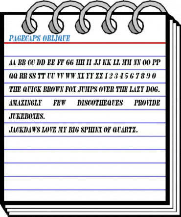 PageCaps Oblique Font