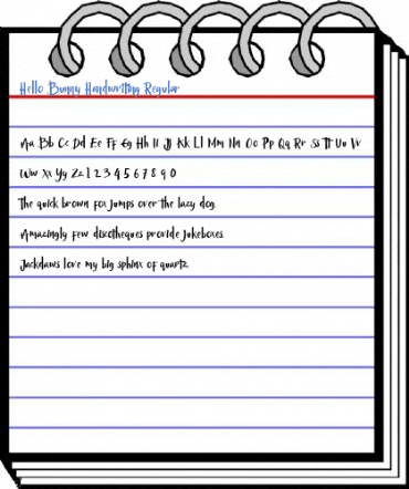Hello Bunny Handwriting Regular Font