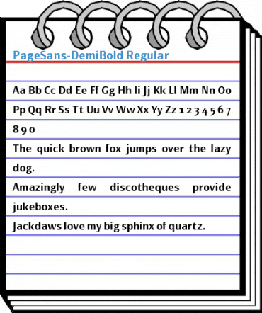 PageSans-DemiBold Regular Font