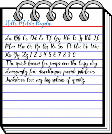 Hello Melda Regular Font