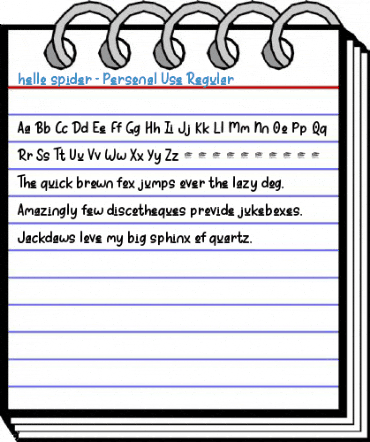 hello spider - Personal Use Regular Font