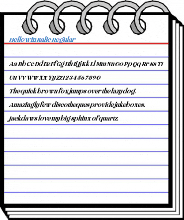 Hellowin Italic Regular Font