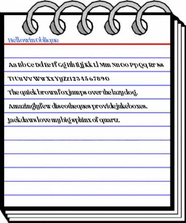 Hellowin Oblique Font