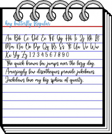 hey butterfly Regular Font