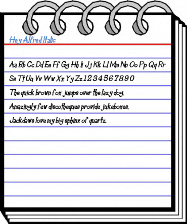 Hey Alfred Italic Font