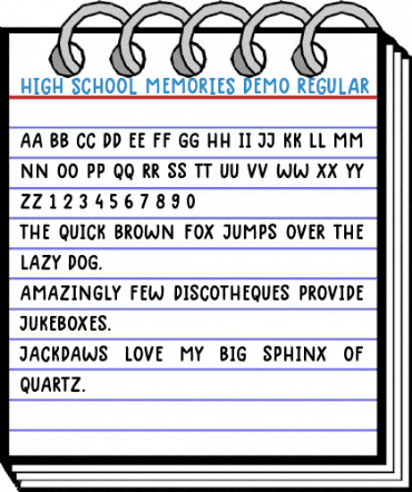 High School Memories Demo Regular Font