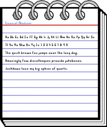 Coaxial Medium Font