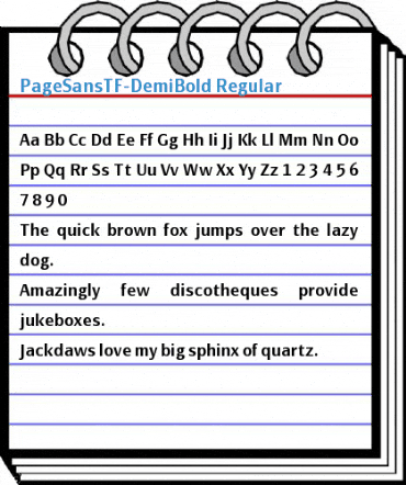 PageSansTF-DemiBold Regular Font