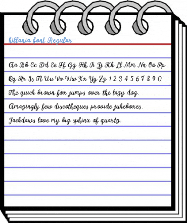 hillania font Regular Font