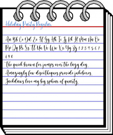 Holiday Party Regular Font