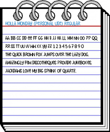 Holla Monday (personal Use) Regular Font