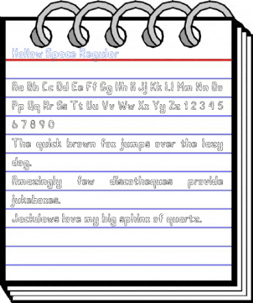 Hollow Space Regular Font