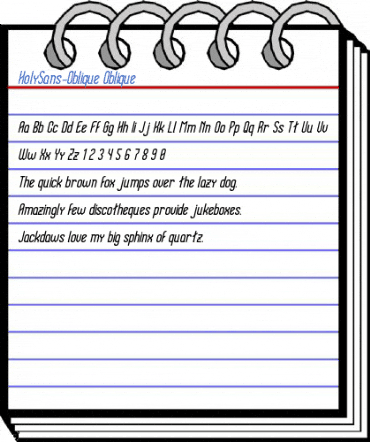 HolySans-Oblique Oblique Font