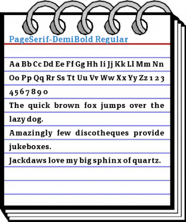 PageSerif-DemiBold Regular Font