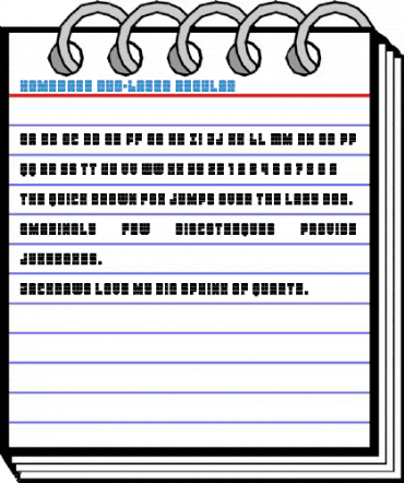 Homebase Duo-Laser Regular Font