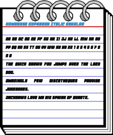 Homebase Expanded Italic Regular Font