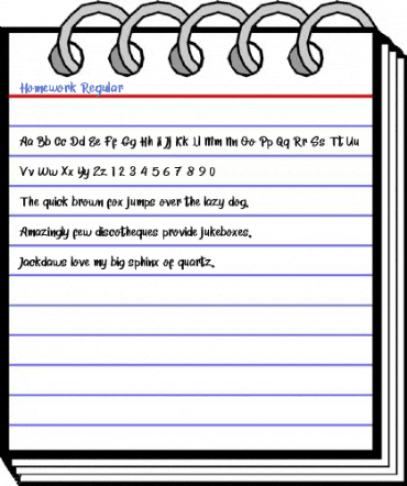 Homework Regular Font