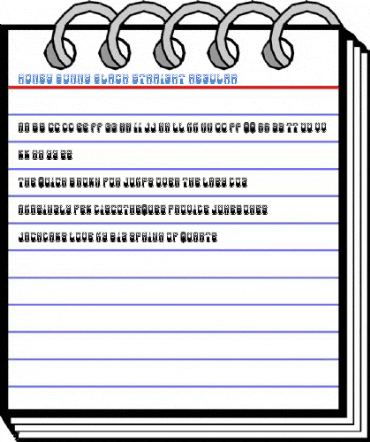 Honey Bunny Black Straight Regular Font