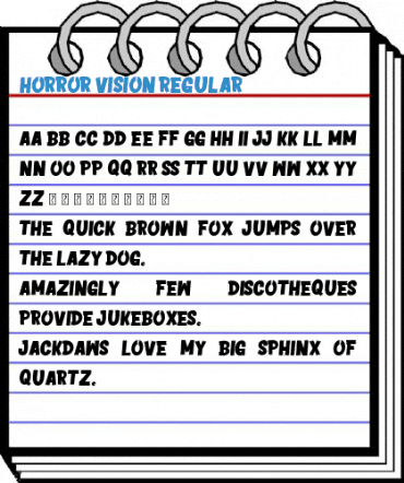 HORROR VISION Regular Font