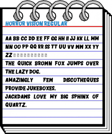 HORROR VISION Regular Font