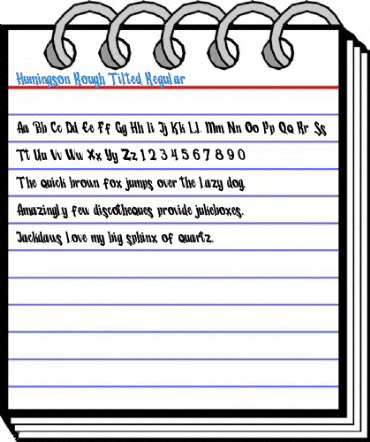 Humingson Rough Tilted Regular Font