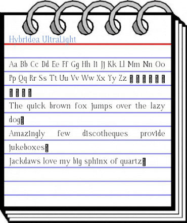 Hybridea UltraLight Font
