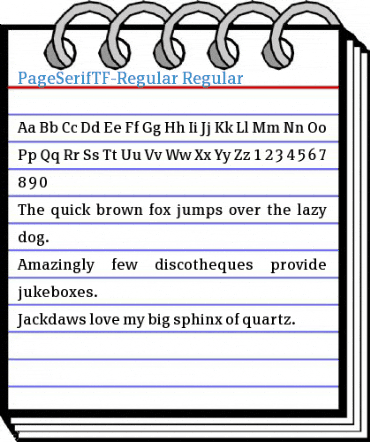 PageSerifTF-Regular Regular Font