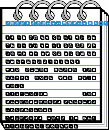 Icons Social Media 1 Regular Font
