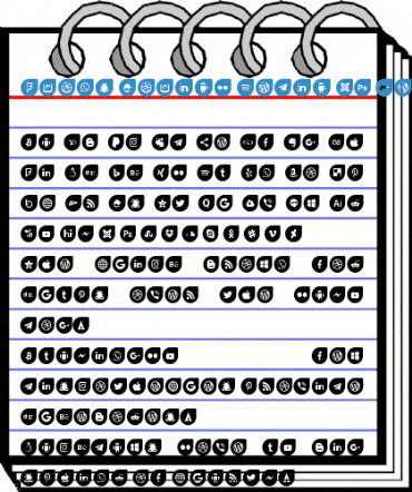 Icons Social Media 12 Regular Font