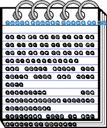 Icons Social Media 13 Regular Font