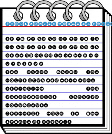 Icons Social Media 15 Regular Font