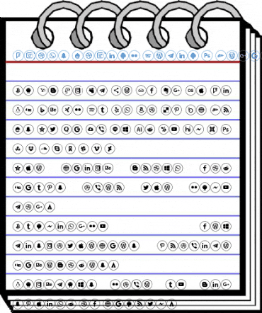 Icons Social Media 2 Regular Font
