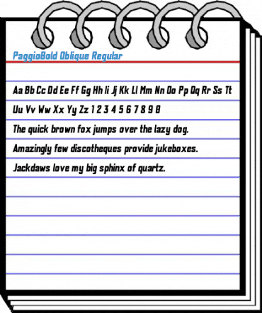PaggioBold Oblique Font