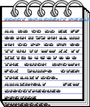 Idiot Gradient Regular Font