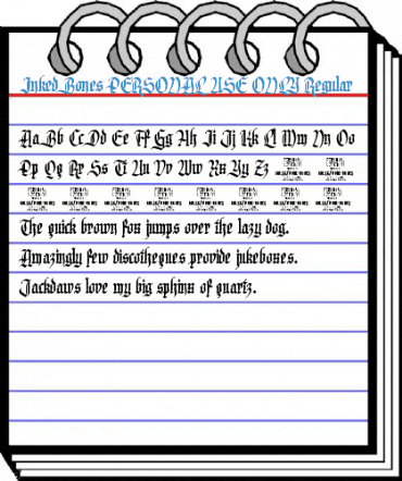 Inked Bones PERSONAL USE ONLY Regular Font