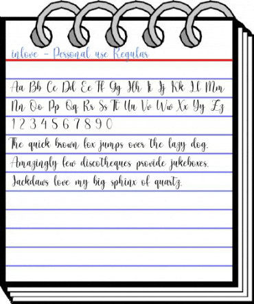 inlove - Personal use Regular Font