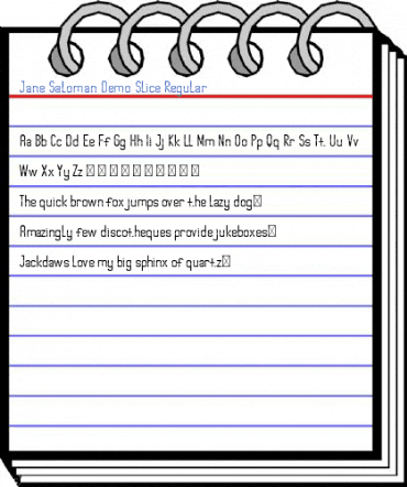 Jane Saloman Demo Slice Regular Font