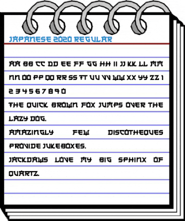 Japanese 2020 Regular Font