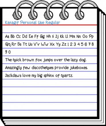 Kanagif Personal Use Regular Font